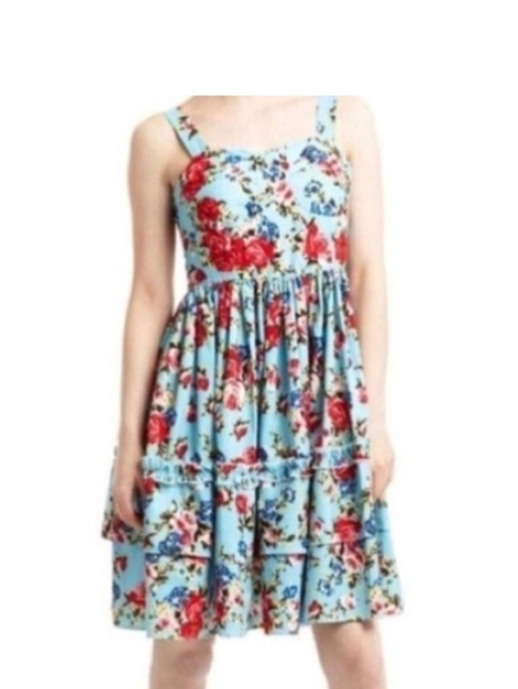 New With Tags -Romeo + Juliet Couture Floral Tiered Pin-Up Style Dress M